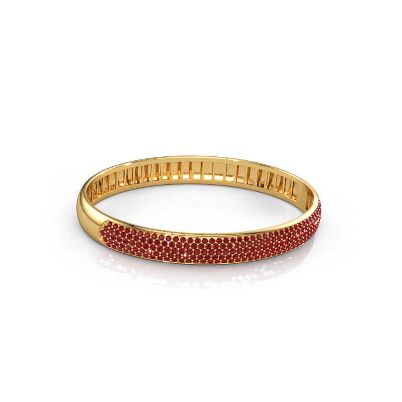 Immagine di Bracciale rigido Emely 8mm 585 oro Rubino 1.4 mm