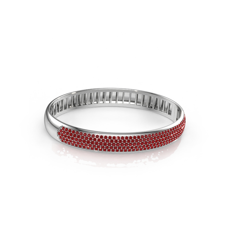 Image of Bangle Emely 9mm 585 white gold Ruby 1.4 mm