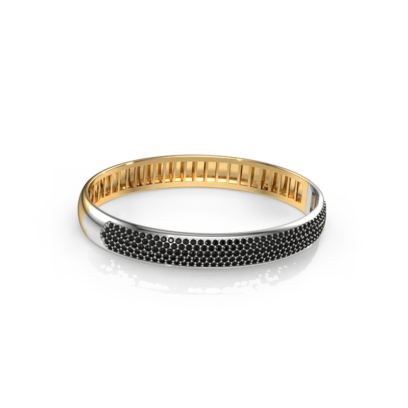 Image of Bangle Emely 9mm 585 gold Black diamond 3.622 crt
