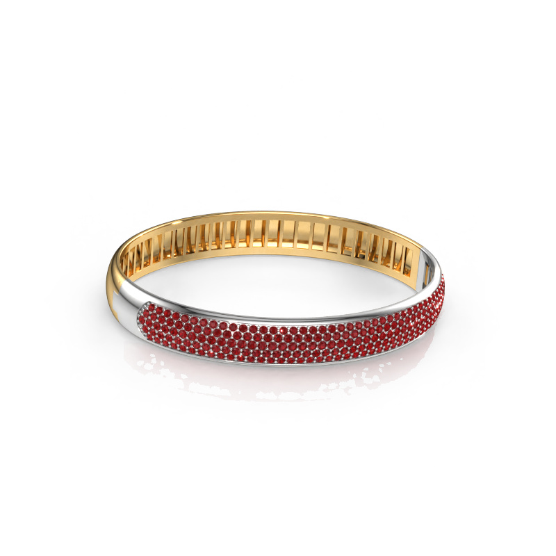 Image of Bangle Emely 9mm 585 gold Ruby 1.4 mm
