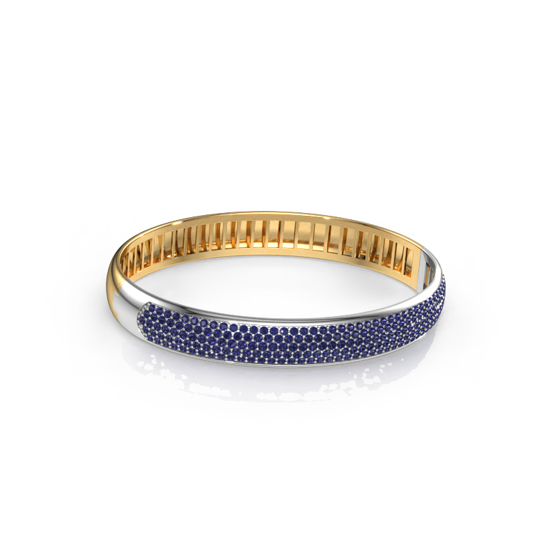 Image of Bangle Emely 9mm 585 gold Sapphire 1.4 mm