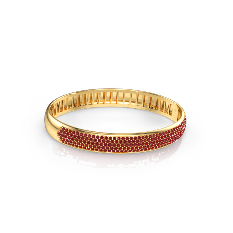 Immagine di Bracciale rigido Emely 9mm 585 oro Rubino 1.4 mm