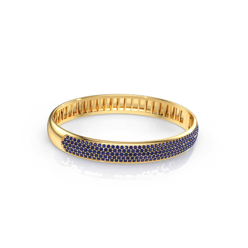 Immagine di Bracciale rigido Emely 9mm 585 oro Zaffiro 1.4 mm