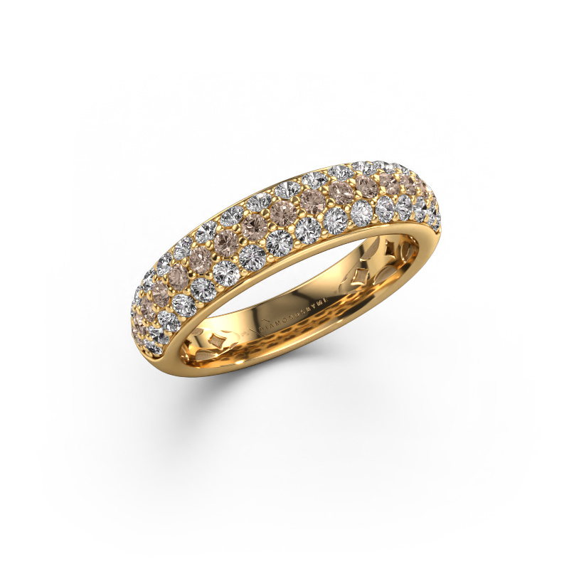 Image de Bague Emely 6 585 or jaune Diamant brun 0.952 crt
