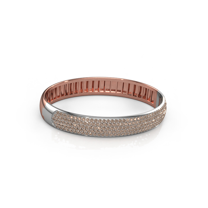 Bild von Armreif Emely 10mm 585 Roségold Braun Diamant 4.355 crt