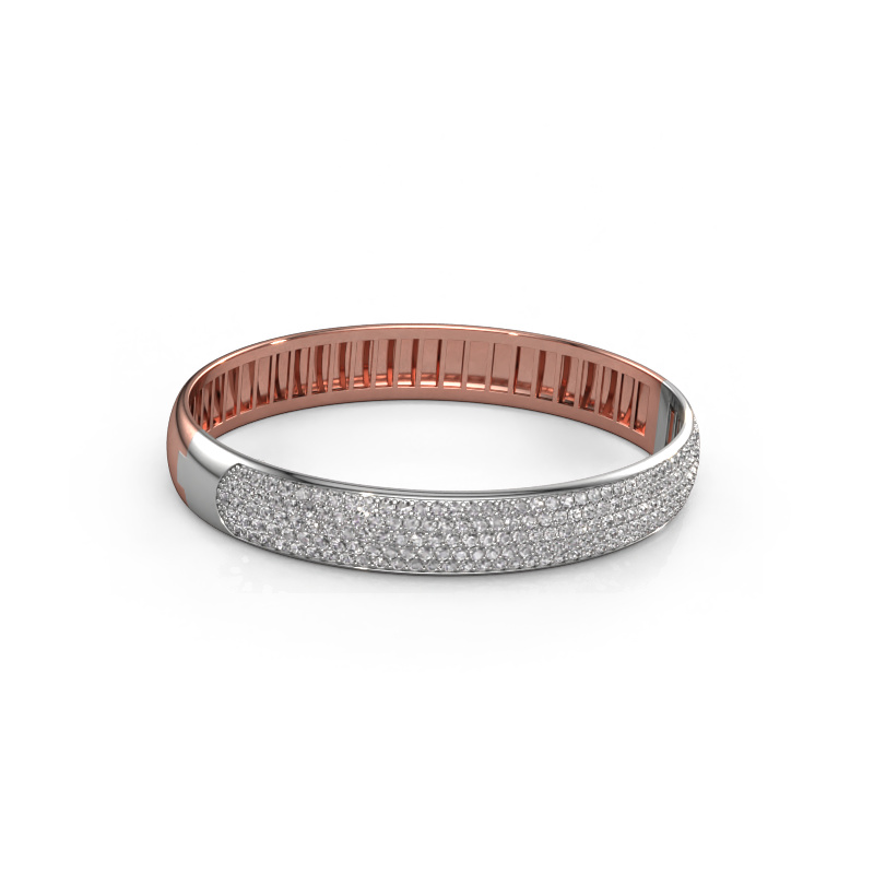 Image of Bangle Emely 10mm 585 rose gold Lab grown diamond 4.355 crt