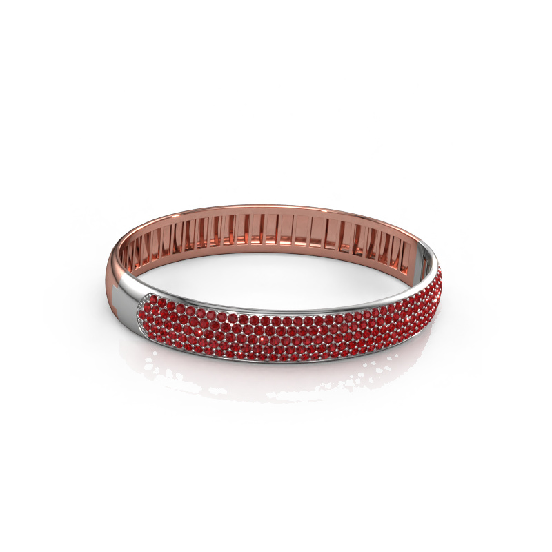 Image of Bangle Emely 10mm 585 rose gold Ruby 1.7 mm