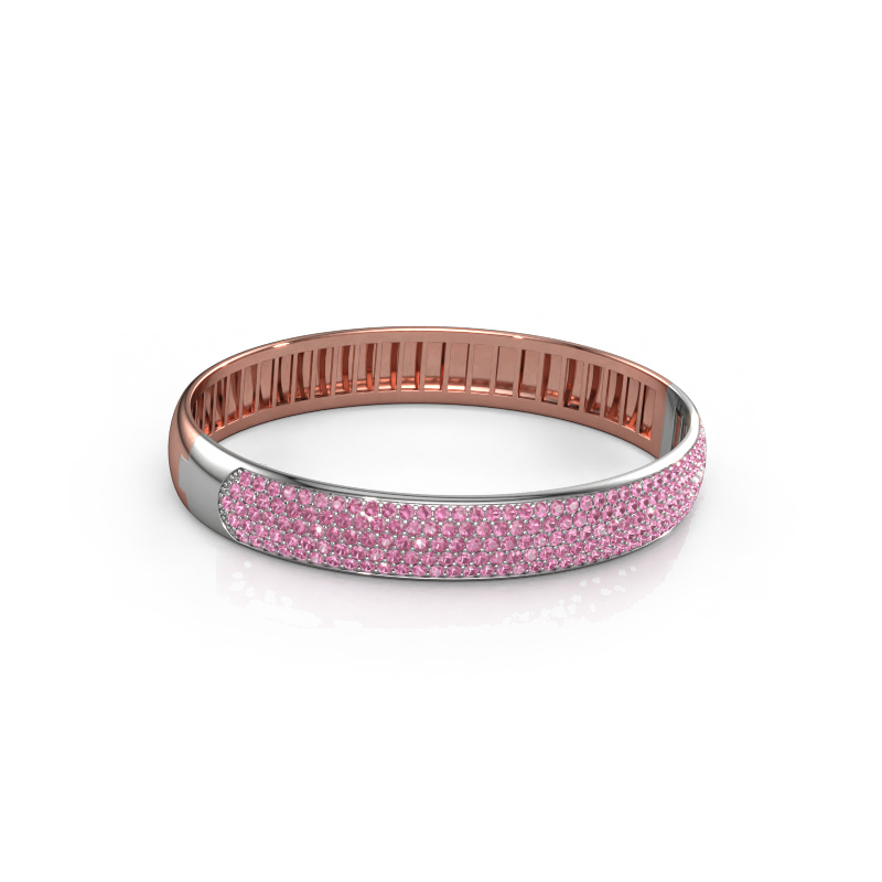 Bild von Armreif Emely 10mm 585 Roségold Pink Saphir 1.7 mm
