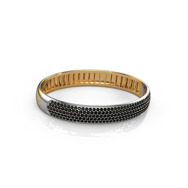 Image of Bangle Emely 10mm 585 gold Black diamond 5.226 crt