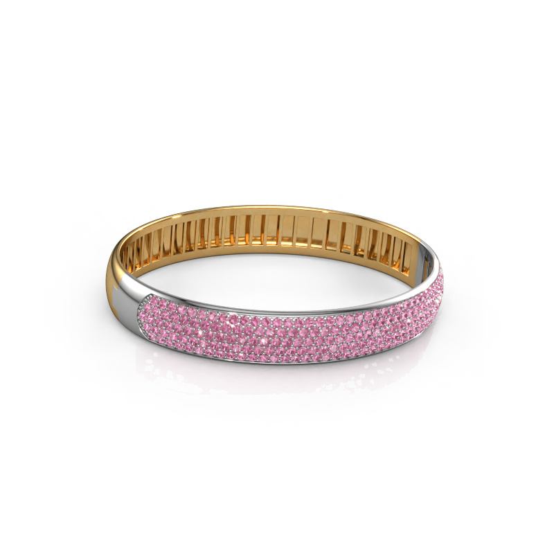 Bild von Armreif Emely 10mm 585 Gold Pink Saphir 1.7 mm