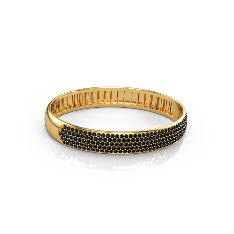 Image of Bangle Emely 10mm 585 gold Black diamond 5.226 crt