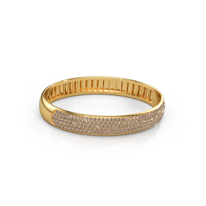 Image of Bangle Emely 10mm 585 gold Brown diamond 4.355 crt