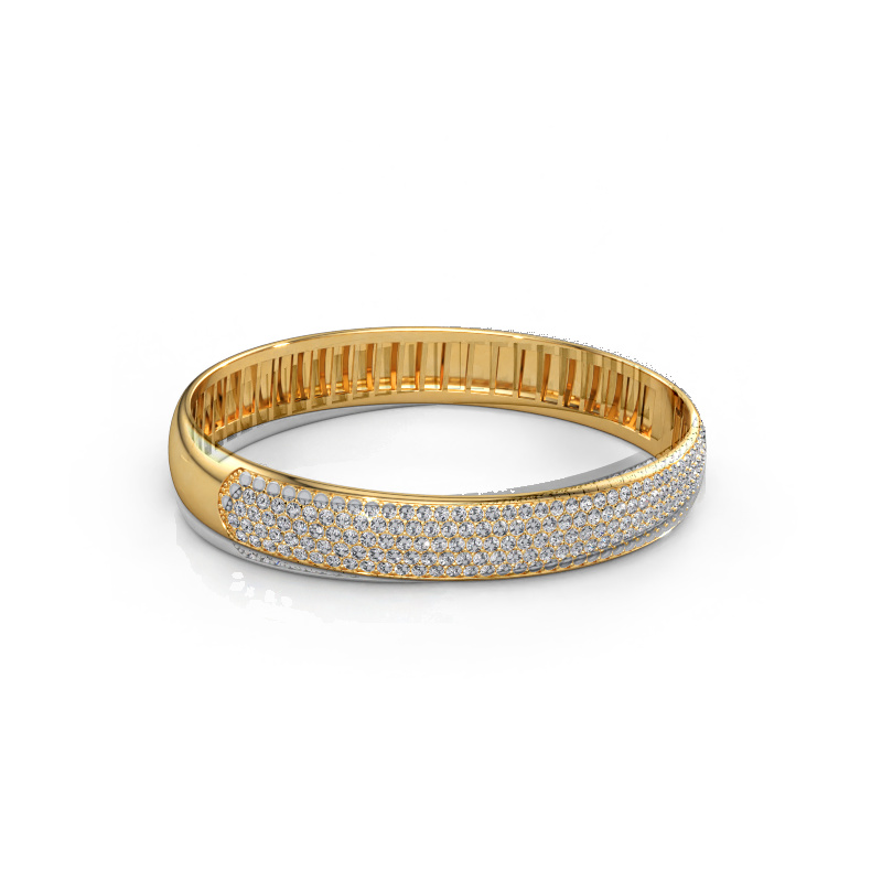 Immagine di Bracciale rigido Emely 10mm 585 oro Diamante 4.355 crt