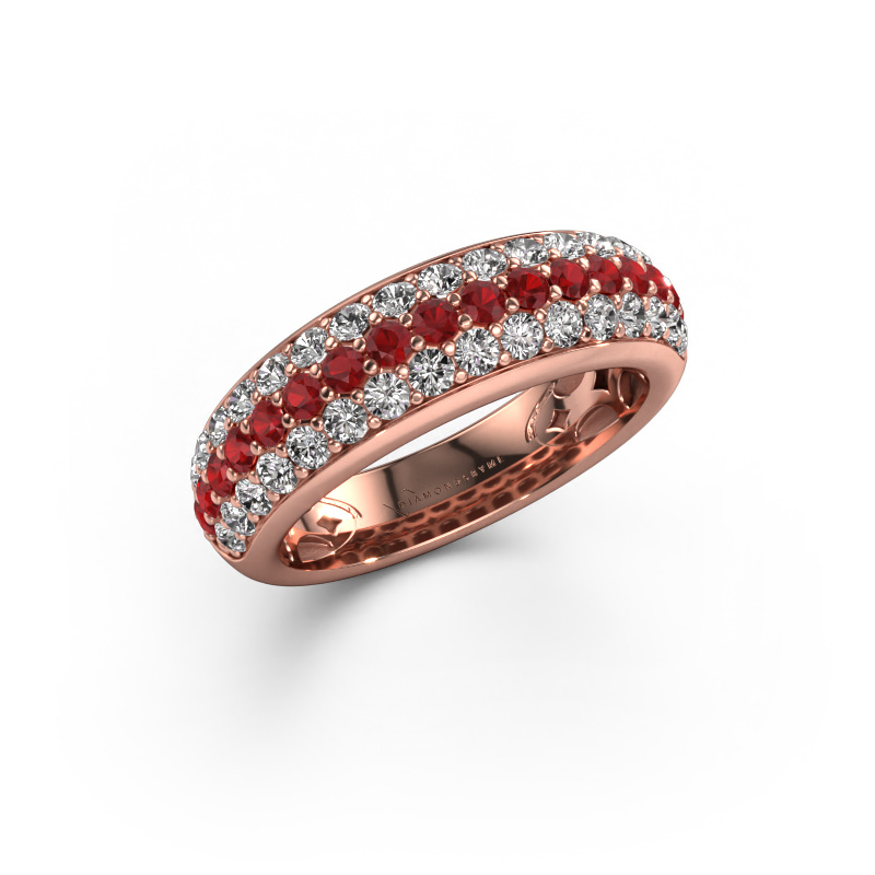 Image of Ring Emely 8 585 rose gold Ruby 1.9 mm