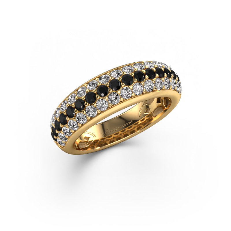 Image de Bague Emely 8 585 or jaune Diamant noir 1.411 crt