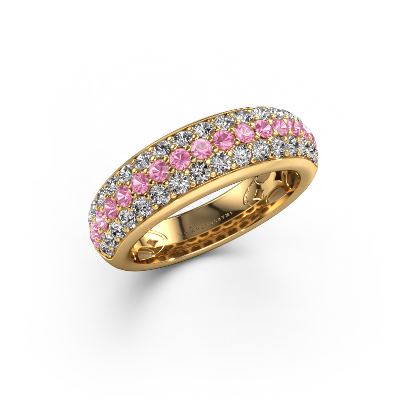 Image de Bague Emely 8 585 or jaune Saphir rose 1.9 mm