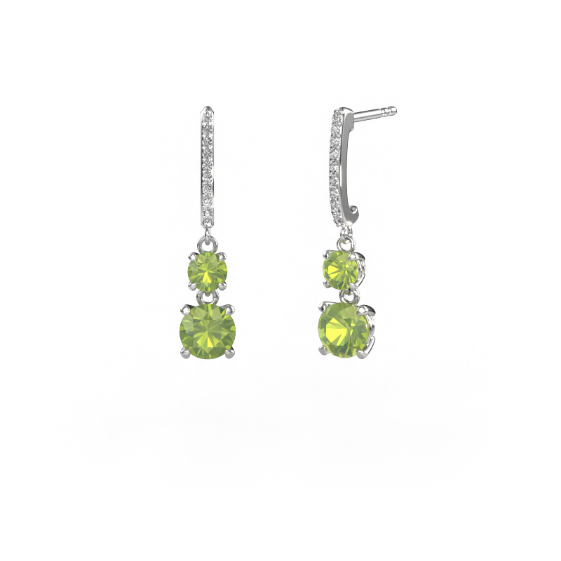 Bild von Ohrhänger Tanja 2 950 Platin Peridot 4.2 mm