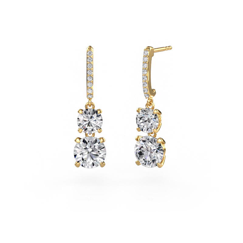 Image de Pendants d'oreilles Tanja 2 585 or jaune Diamant 4.16 crt
