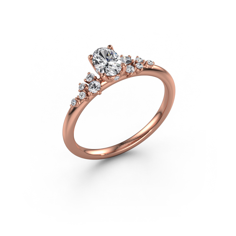 Bild von Verlobungsring Emma OVL 585 Roségold Diamant 0.549 crt
