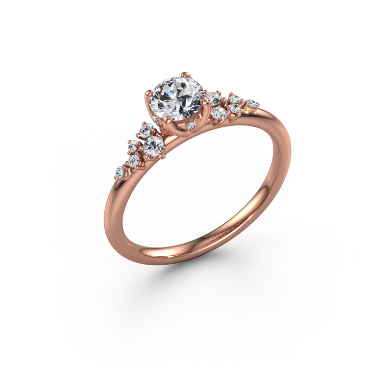 Bild von Verlobungsring Emma RND 585 Roségold Diamant 0.649 crt