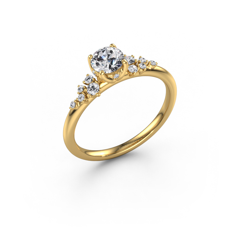 Image de Bague de fiançailles Emma RND 585 or jaune Diamant 0.649 crt