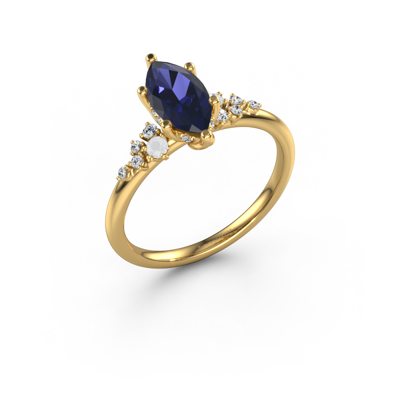 Bild von Verlobungsring Emma MRQ 585 Gold Saphir 10x5 mm