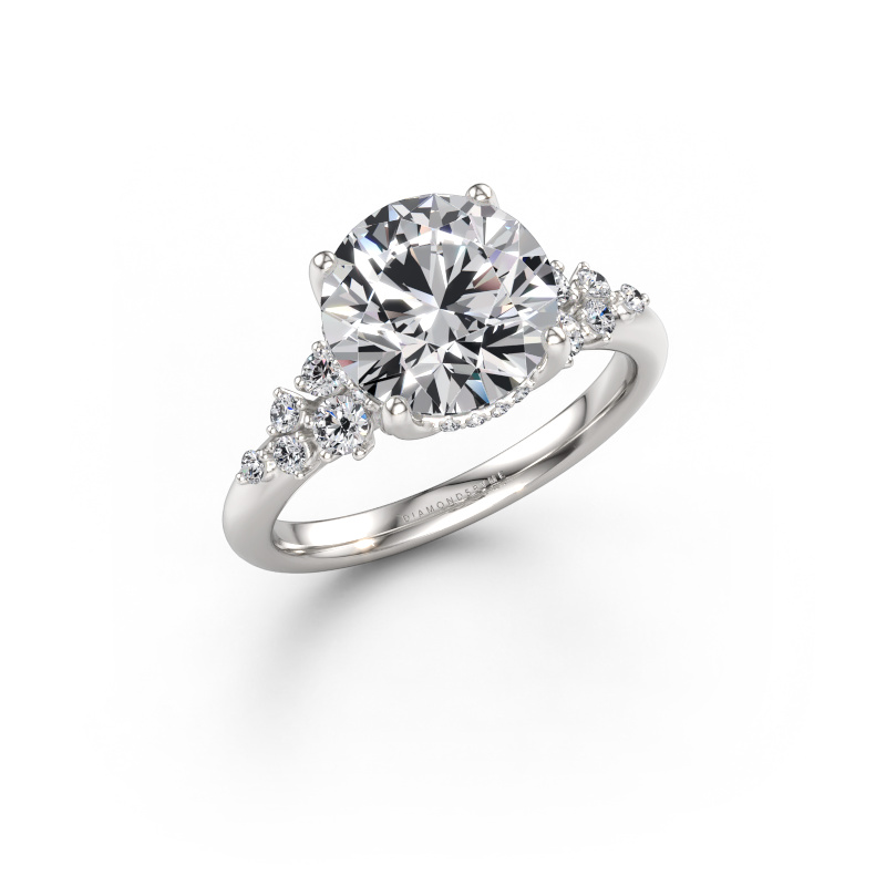 Immagine di Anello di fidanzamento Emma RND 585 oro bianco Diamante 3.33 crt