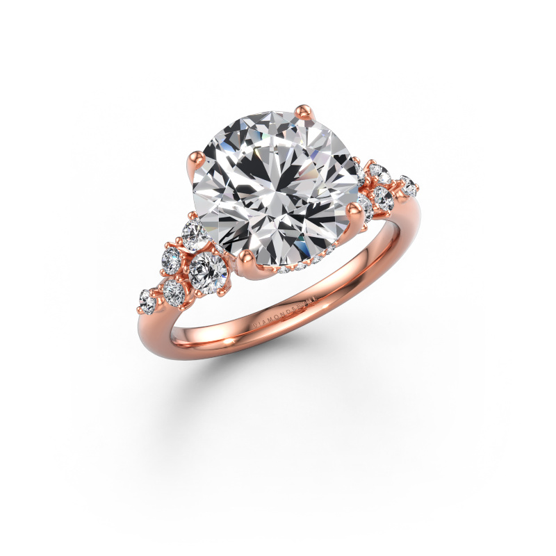 Immagine di Anello di fidanzamento Emma RND 585 oro rosa Diamante 4.478 crt