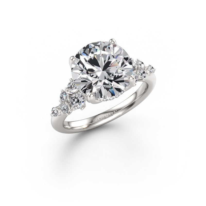 Immagine di Anello di fidanzamento Emma RND 950 platino Diamante 4.478 crt