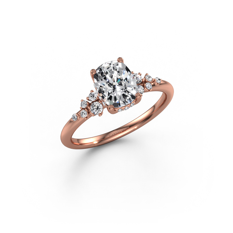 Image de Bague de fiançailles Emma CSH 585 or rose Diamant synthétique 1.439 crt