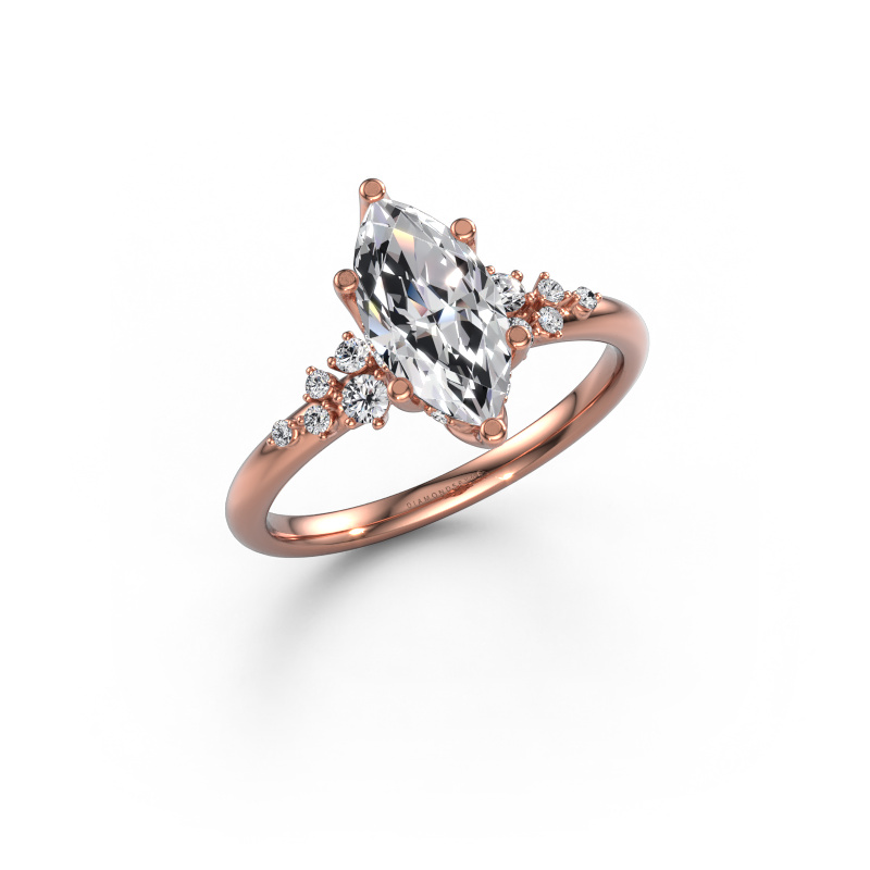 Image de Bague de fiançailles Emma MRQ 585 or rose Diamant 1.415 crt
