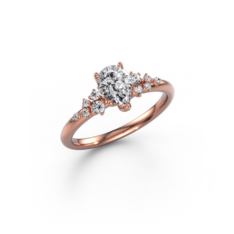 Image de Bague de fiançailles Emma PER 585 or rose Diamant synthétique 0.807 crt