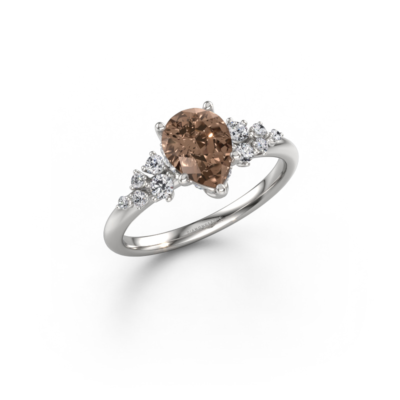 Image de Bague de fiançailles Emma PER 585 or blanc Diamant brun 1.247 crt