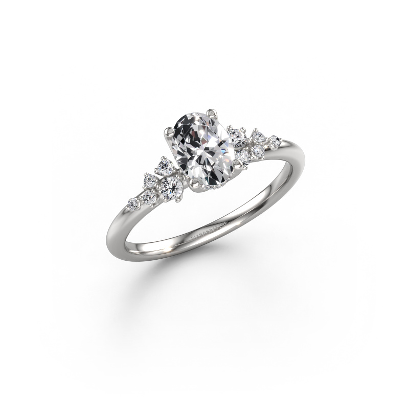 Bild von Verlobungsring Emma OVL 950 Platin Diamant 0.881 crt