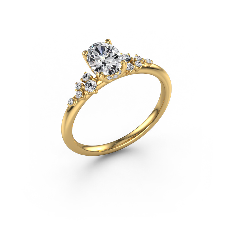 Image of Engagement ring Emma OVL 585 gold Diamond 0.881 crt