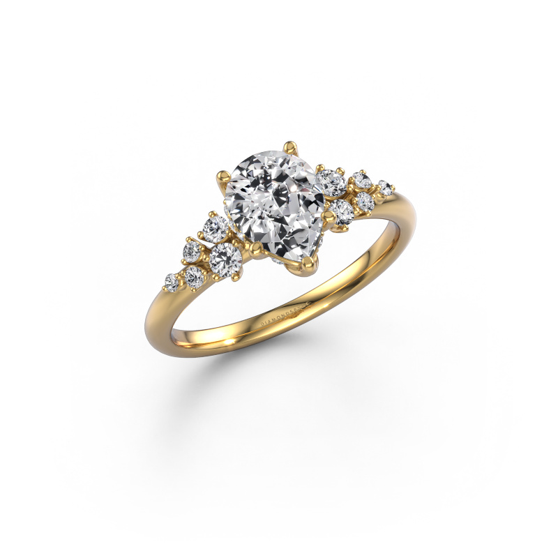 Image of Engagement ring Emma PER 585 gold Lab grown diamond 1.247 crt