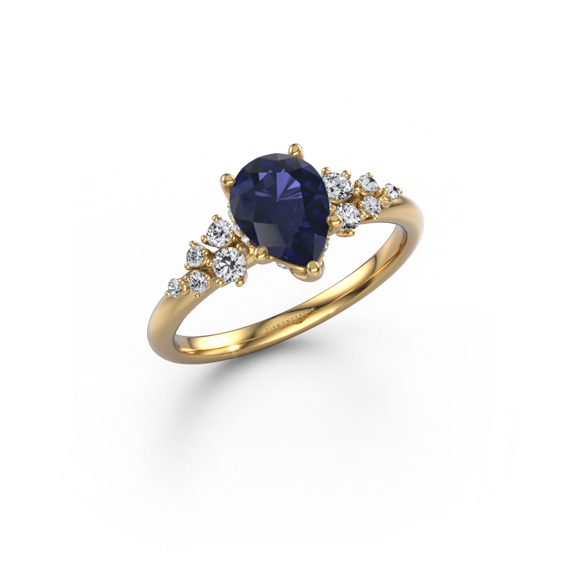 Bild von Verlobungsring Emma PER 585 Gold Saphir 8x6 mm