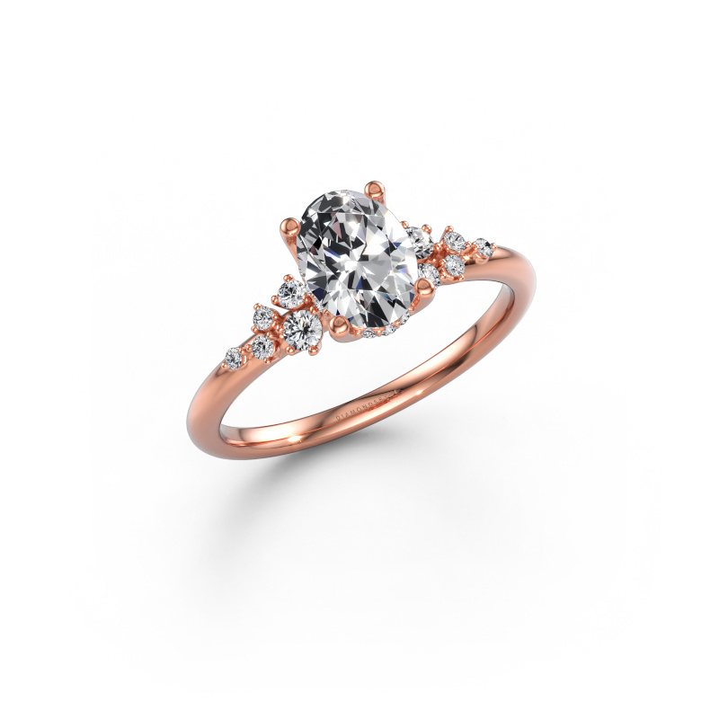 Immagine di Anello di fidanzamento Emma OVL 585 oro rosa Diamante 0.981 crt