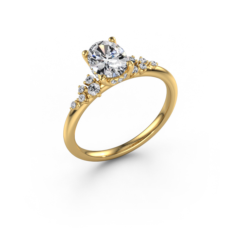 Image of Engagement ring Emma OVL 585 gold Diamond 0.983 crt