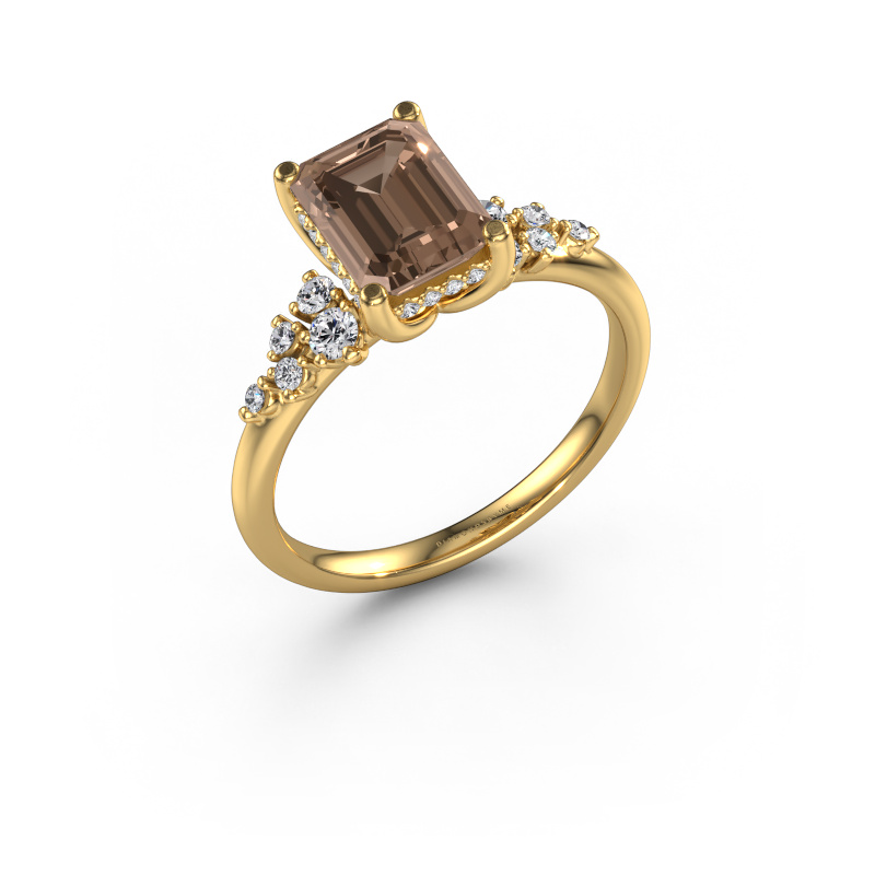 Image de Bague de fiançailles Emma EME 585 or jaune Diamant brun 2.033 crt