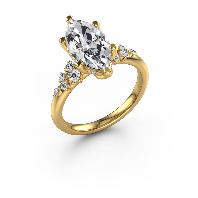 Image of Engagement ring Emma MRQ 585 gold Lab grown diamond 2.822 crt
