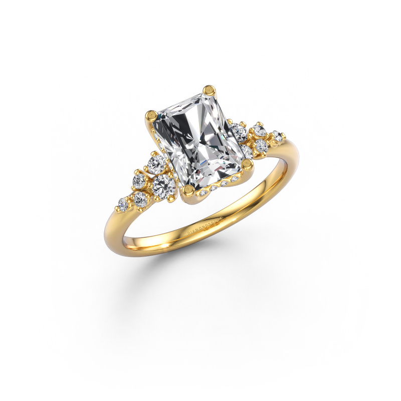 Image of Engagement ring Emma RAD 585 gold Lab-grown diamond 2.033 crt