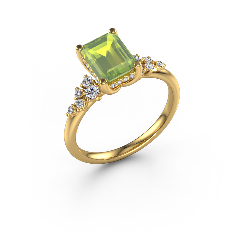 Bild von Verlobungsring Emma EME 585 Gold Peridot 8x6 mm