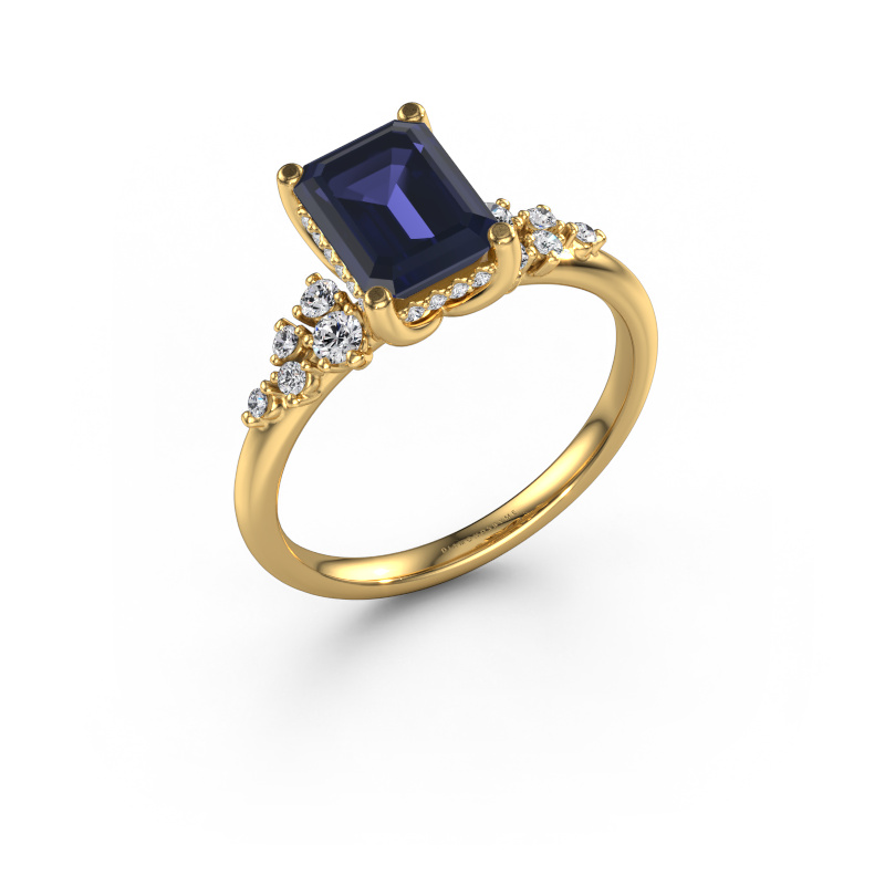 Image of Engagement ring Emma EME 585 gold Sapphire 8x6 mm