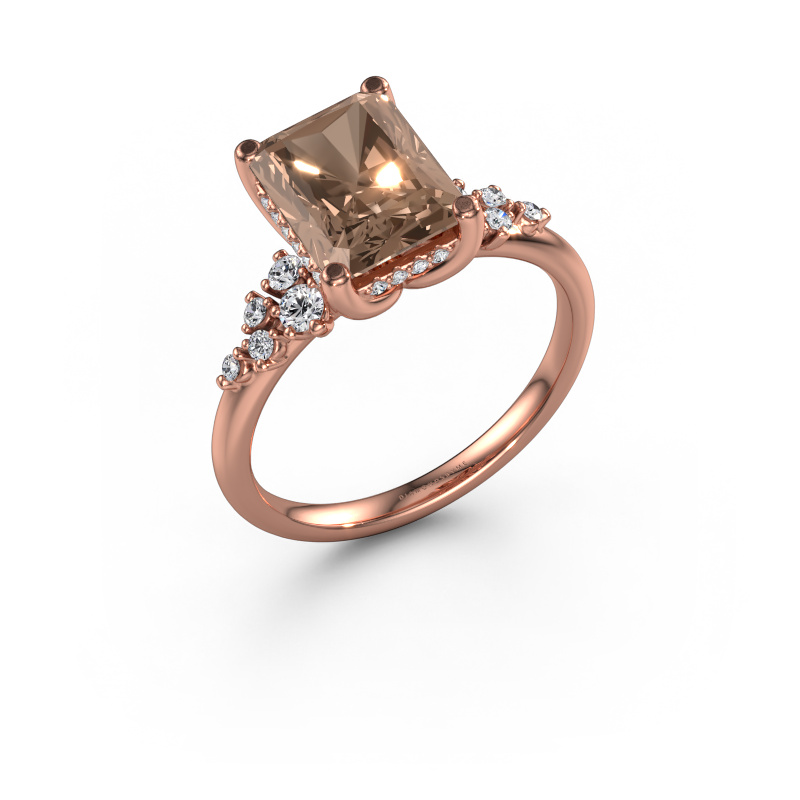 Image of Engagement ring Emma RAD 585 rose gold Brown diamond 2.783 crt