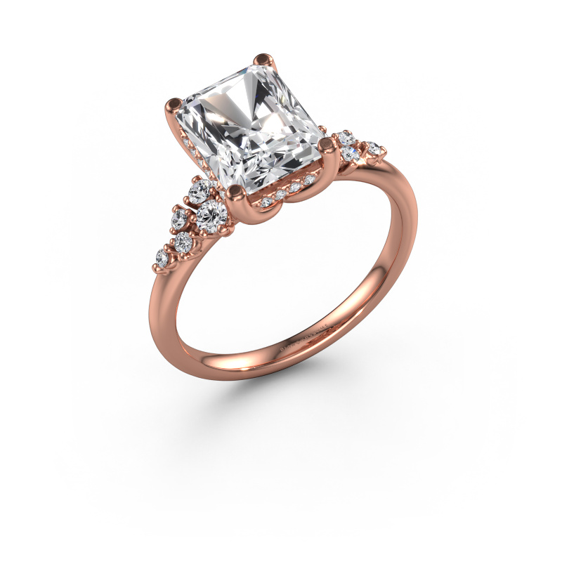 Image of Engagement ring Emma RAD 585 rose gold Lab grown diamond 2.783 crt