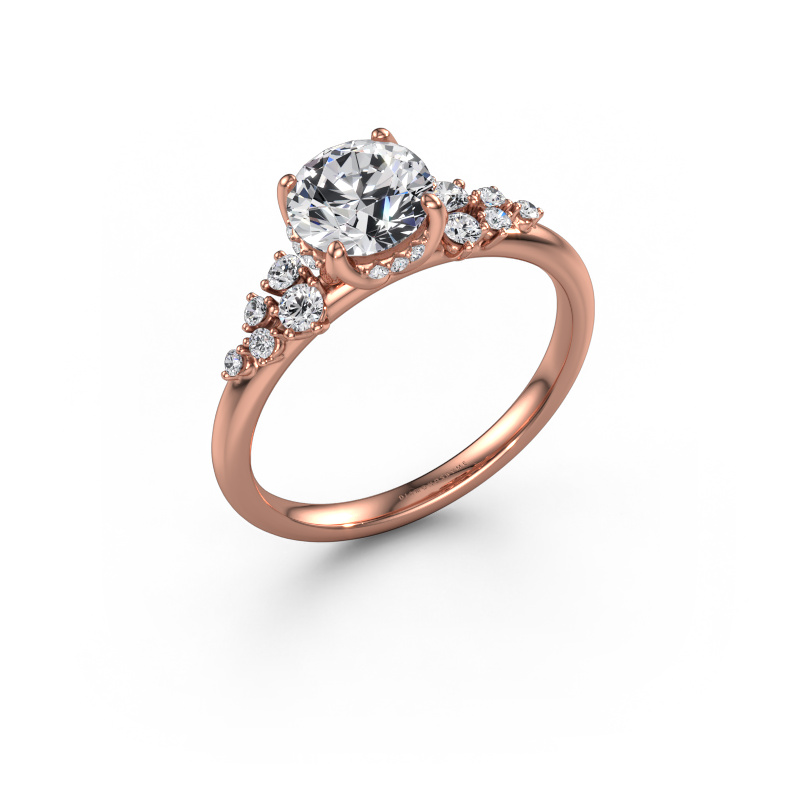 Image of Engagement ring Emma RND 585 rose gold Lab-grown diamond 1.251 crt