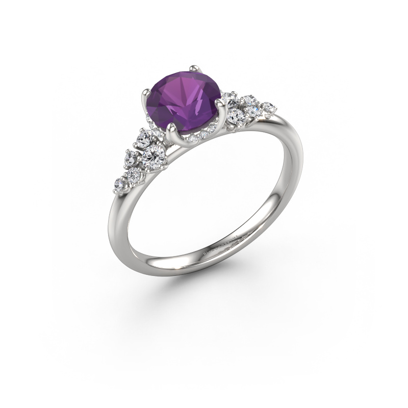 Bild von Verlobungsring Emma RND 950 Platin Amethyst 6.5 mm
