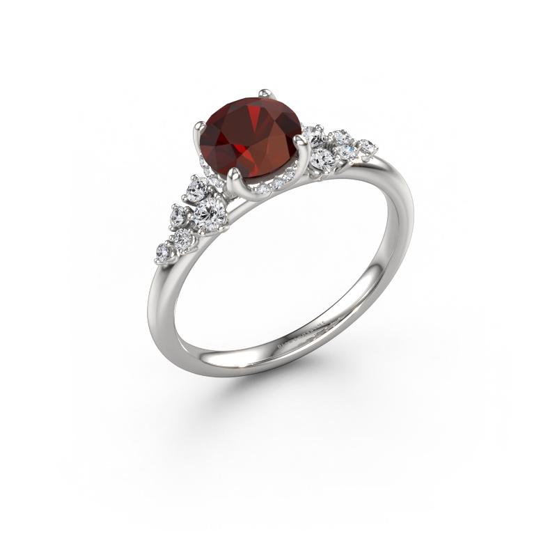 Image of Engagement ring Emma RND 950 platinum Garnet 6.5 mm