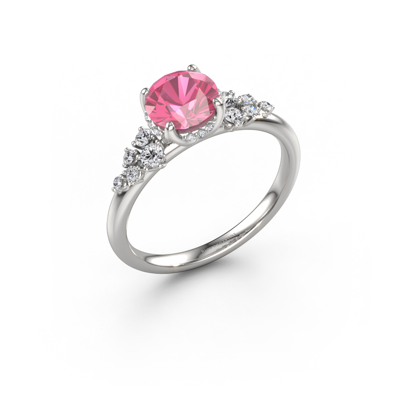 Bild von Verlobungsring Emma RND 950 Platin Pink Saphir 6.5 mm